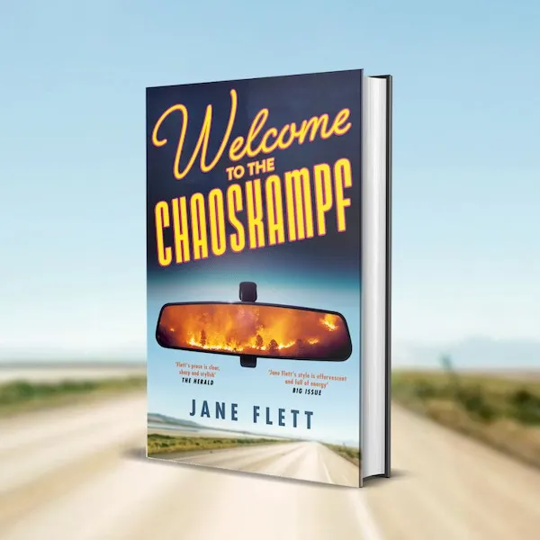 launch image for Jane Flett's new book Chaoskampf